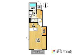 エクセランメゾンB ワンルームの間取図画像