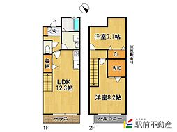 ウィステリア菜花 2LDKの間取図画像