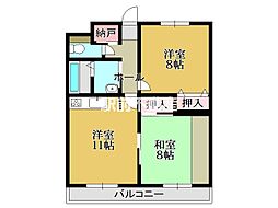 リヴェール・ナナ 2LDKの間取図画像
