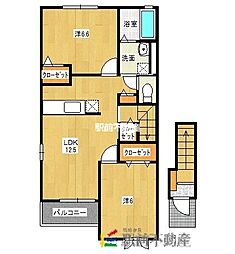 アプローズ1 2LDKの間取図画像