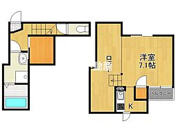 CB佐賀クレア 1Kの間取図画像