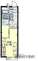 レオパレスリバティ1 1Kの間取図画像