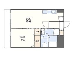 エクセレント北島 1LDKの間取図画像
