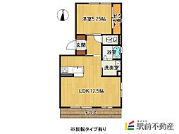 ラ・カーサミーアA 1LDKの間取図画像