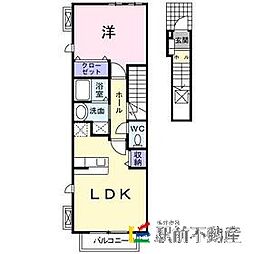 シャルマン・メゾンB 1LDKの間取図画像