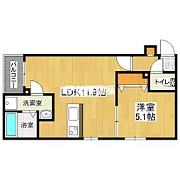 liberte3 1LDKの間取図画像