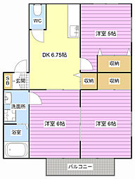グランデハイツ河輪B 2階