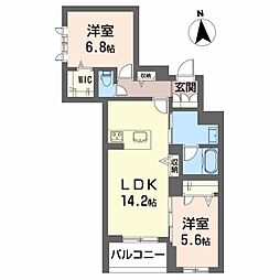 イルストーン古川 2LDKの間取図画像