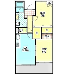 間取図画像 2LDK