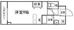 第2我心ケ丘マンション ワンルームの間取図画像