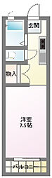 となりの花きゃべつ 1Kの間取図画像
