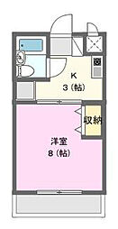 グランパレ1 1Kの間取図画像