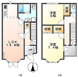 グレイスヴィラ 2LDKの間取図画像
