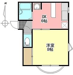 villeneuve2 1DKの間取図画像