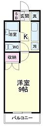 エターニ2 1Kの間取図画像