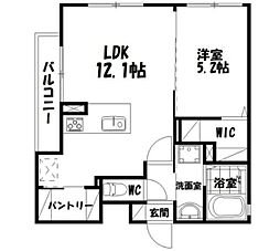 アールステージ 1LDKの間取図画像