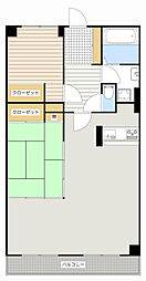 プラージュ鴨江 2LDKの間取図画像