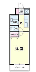 ラルフローレ2 1Kの間取図画像