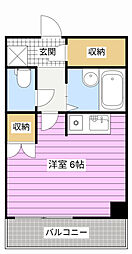 コナビック紺屋町 ワンルームの間取図画像