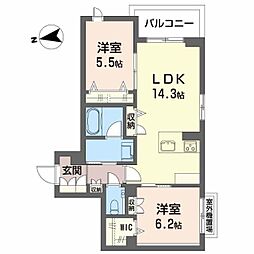 Forena 2LDKの間取図画像