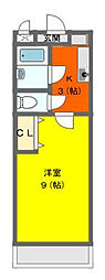 グランパレ6 1Kの間取図画像
