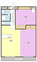 Olive 2LDKの間取図画像