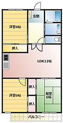 ベルデTAKADA 3LDKの間取図画像
