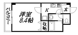 オリーブ 1Kの間取図画像