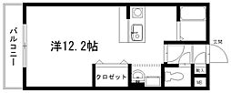 アポロミレニア ワンルームの間取図画像