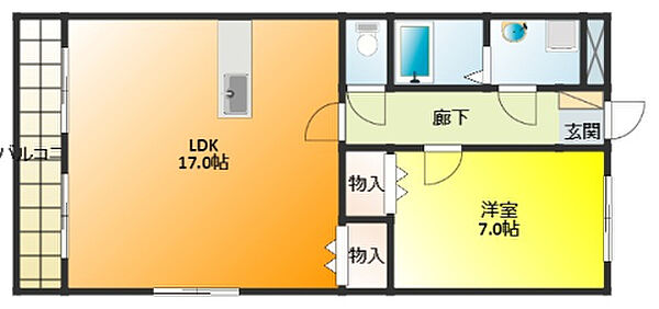 ヴィーブル野口 203｜静岡県浜松市中央区野口町(賃貸マンション1LDK・2階・54.88㎡)の写真 その2