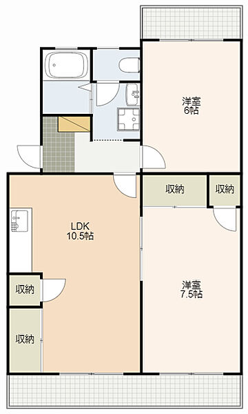 レジデンス曳馬 104｜静岡県浜松市中央区曳馬３丁目(賃貸マンション2LDK・1階・53.20㎡)の写真 その2