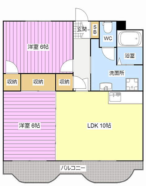 ファミール向宿 305｜静岡県浜松市中央区向宿２丁目(賃貸マンション2LDK・3階・51.80㎡)の写真 その2