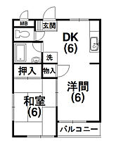 ハイツ魚妻パートI 202 ｜ 静岡県浜松市中央区富塚町（賃貸マンション1LDK・2階・37.19㎡） その2