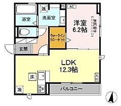 仮）D-room上浅田二丁目II 102 ｜ 静岡県浜松市中央区上浅田２丁目（賃貸アパート1LDK・1階・46.73㎡） その2