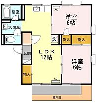 セジュールI 101 ｜ 静岡県磐田市海老塚（賃貸アパート2LDK・1階・53.59㎡） その2