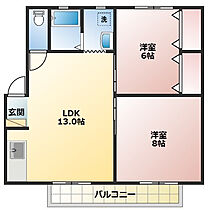 本郷コーポB棟 103 ｜ 静岡県磐田市上本郷（賃貸アパート2LDK・1階・55.76㎡） その2