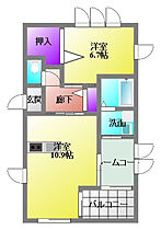 オークウッドハウス 102 ｜ 静岡県浜松市中央区和合町（賃貸アパート1LDK・1階・50.42㎡） その2