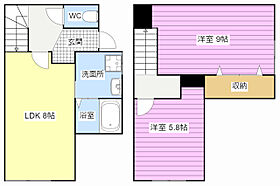 テラスハウス高山A 1 ｜ 静岡県浜松市中央区富塚町（賃貸テラスハウス2LDK・1階・55.47㎡） その2