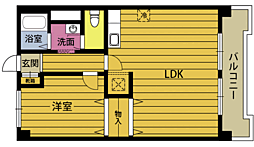 河登ビル 1LDKの間取図画像