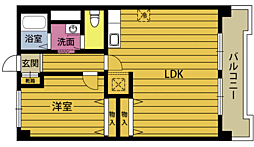 河登ビル 1LDKの間取図画像