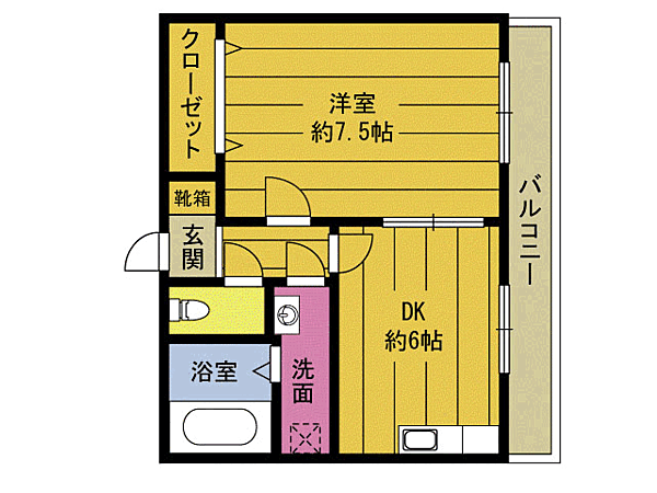 セントラルハイツ 202｜大分県別府市照波園町(賃貸マンション1DK・2階・39.00㎡)の写真 その2