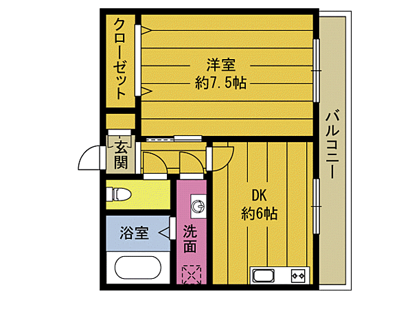 セントラルハイツ 401｜大分県別府市照波園町(賃貸マンション1DK・4階・39.00㎡)の写真 その2