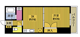 第2コ－ポ隆生 107 ｜ 大分県別府市亀川浜田町（賃貸マンション1DK・1階・30.70㎡） その2