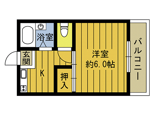 桜ヶ丘グリーンマンション 103｜大分県別府市桜ケ丘(賃貸マンション1K・1階・23.97㎡)の写真 その2