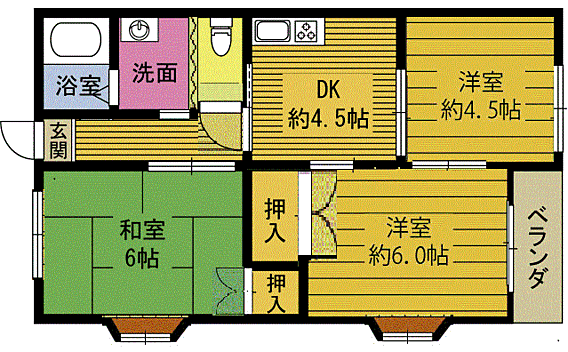 ディアコート安岐_間取り_0