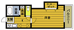 R23番館 1Kの間取図画像