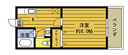 アミュゼ7 1Kの間取図画像