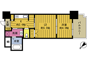 ＲＪＲプレシア大分駅前II 1407 ｜ 大分県大分市要町（賃貸マンション1LDK・14階・30.15㎡） その2