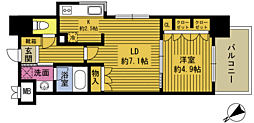RJRプレシア大分駅前3 1LDKの間取図画像