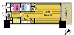 RJRプレシア大分駅前 1Kの間取図画像